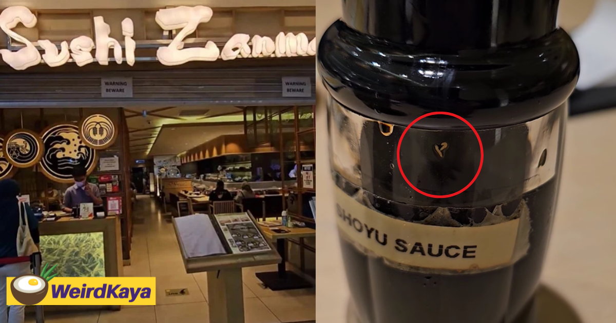Sabah man finds maggots inside soy sauce at sushi restaurant, suffers diarrhea later at night | weirdkaya