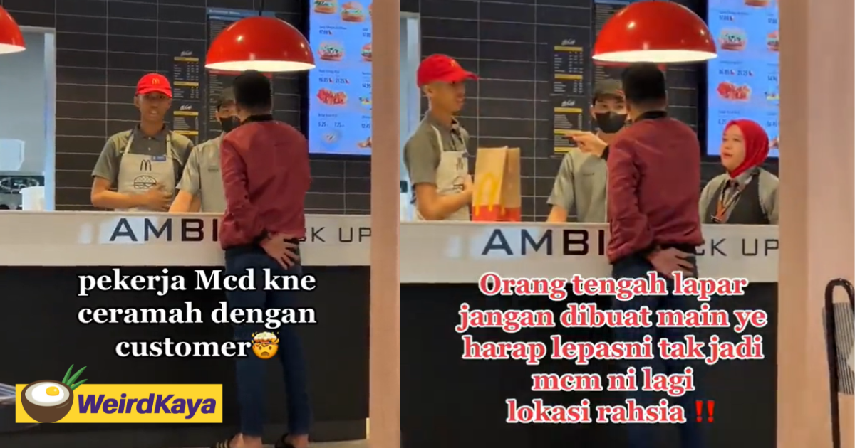 M’sian customer has a meltdown over waiting too long for mcd cheeseburger | weirdkaya