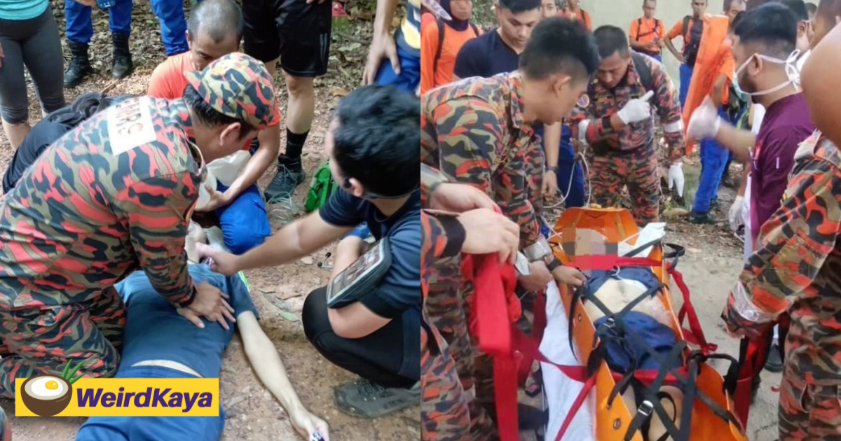50yo m'sian man collapses and dies while hiking with his wife at kluang | weirdkaya