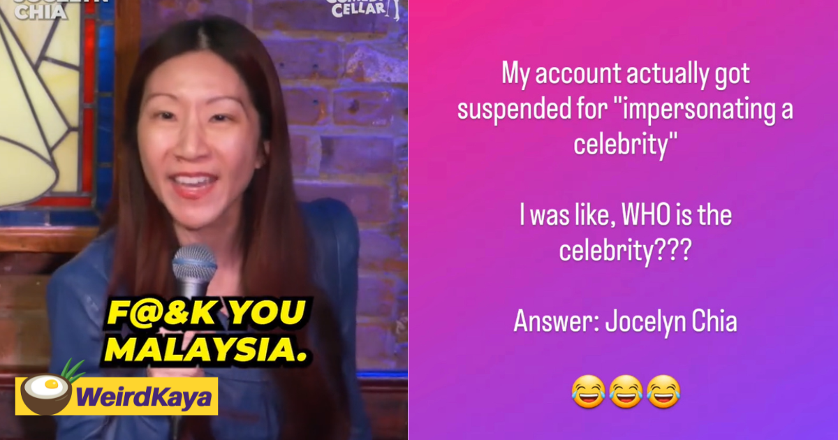 Jocelyn chia’s ig up and running again, she shows no remorse & thanks comedy community for support | weirdkaya