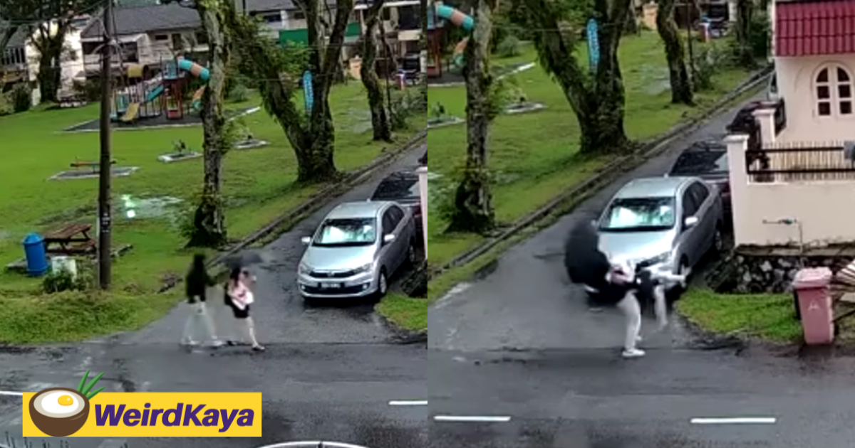 M'sian woman gets grabbed from behind by stranger while walking alone in ss2, screams for help & scares him off | weirdkaya