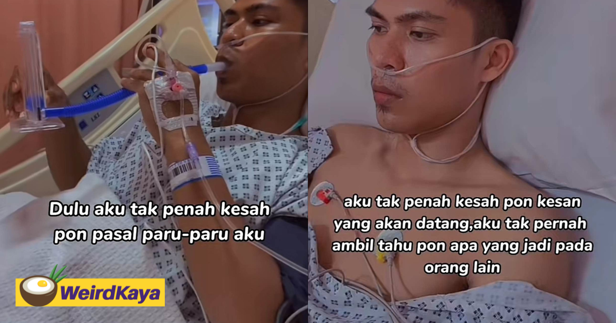 26yo m'sian lands himself in icu after lung collapses due to vaping, warns others not to follow | weirdkaya