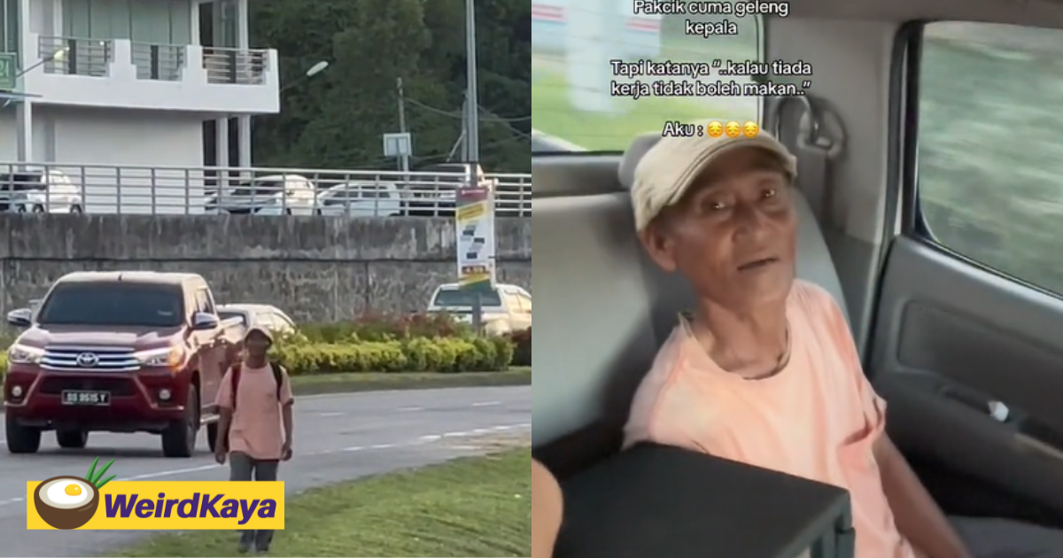 70yo m'sian man walks 2km to work to support family, earns only rm45 a day | weirdkaya