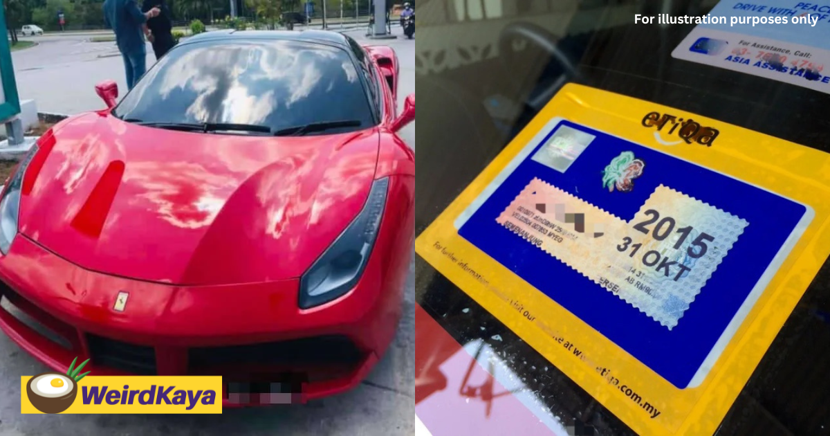30yo m'sian man caught driving ferrari with expired road tax, claims he was too busy to renew it | weirdkaya