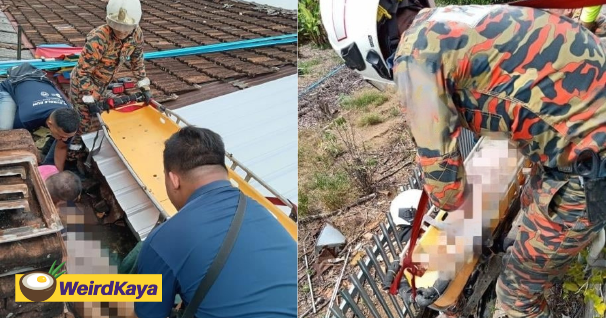 60yo m'sian man collapses and dies while fixing his mother's house roof | weirdkaya
