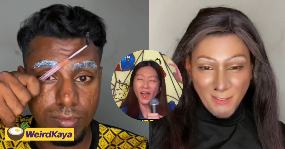 M’sian wows netizens with makeup routine by transforming into jocelyn chia | weirdkaya