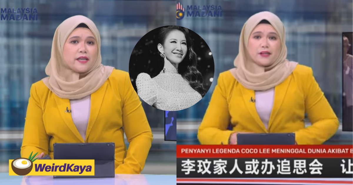 M'sian news anchor sings coco lee's song in perfect mandarin to pay tribute to hk singer | weirdkaya