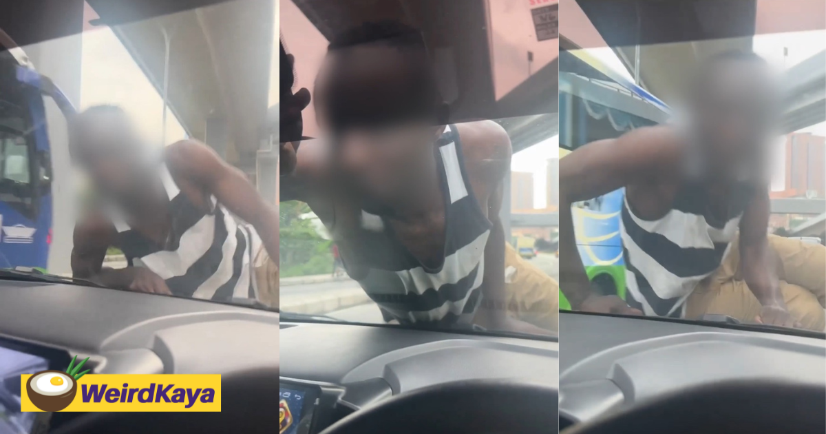 M'sian woman honks frantically at foreign man who climbed onto her car and accused her of hitting him | weirdkaya