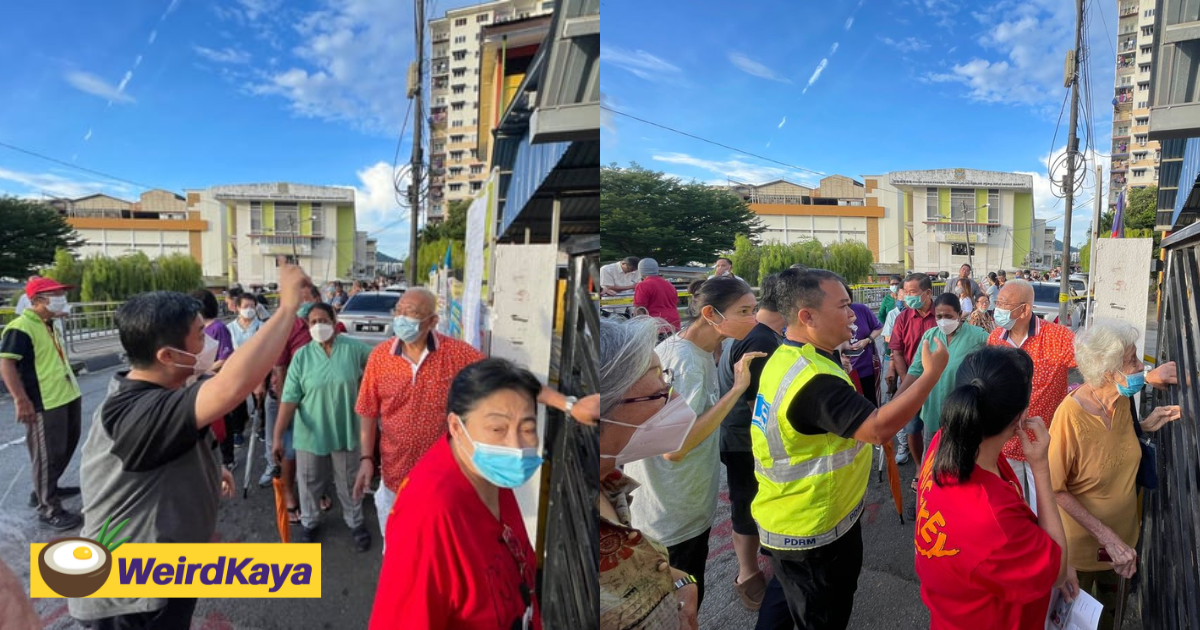 Argument breaks out at penang polling station after uncle allegedly jumps queue | weirdkaya
