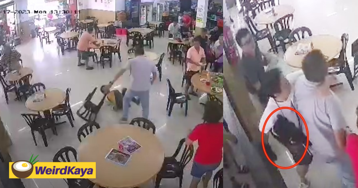 Hk man beaten by m'sian patron with plastic chair for bringing 2 dogs into seremban kopitiam | weirdkaya