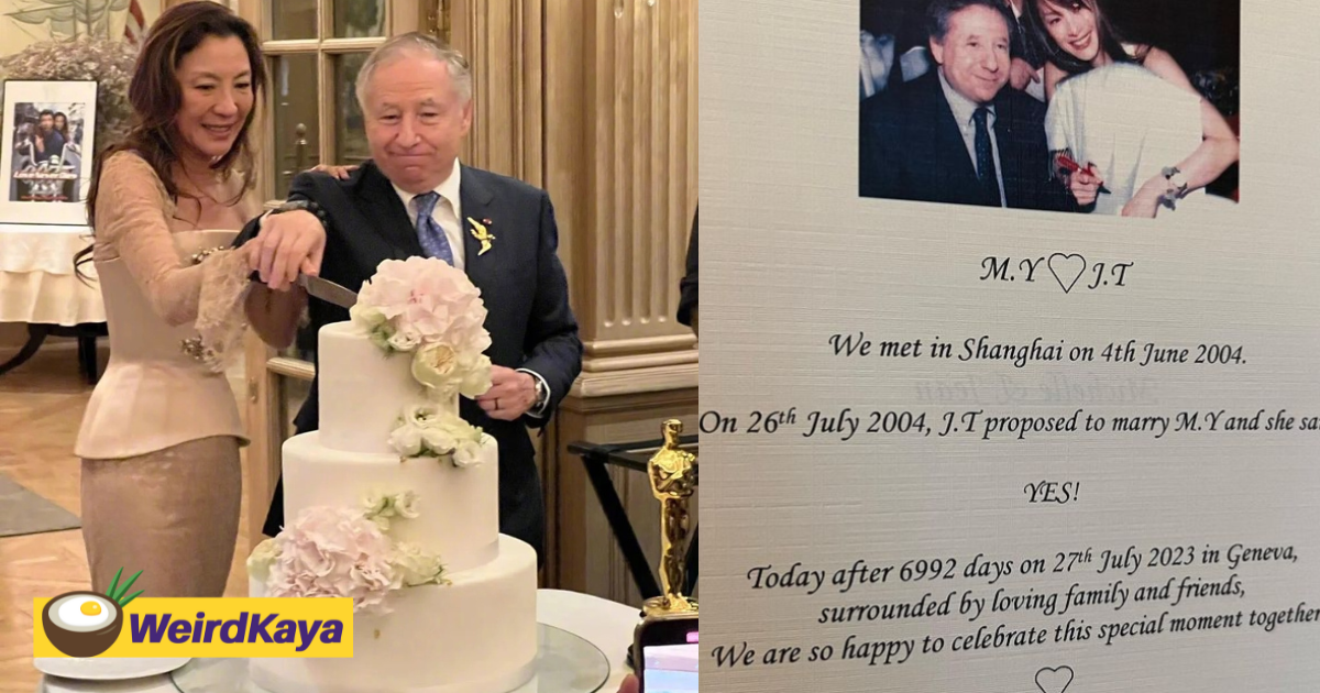 Michelle yeoh ties the knot with longtime partner jean todt after 19 years | weirdkaya