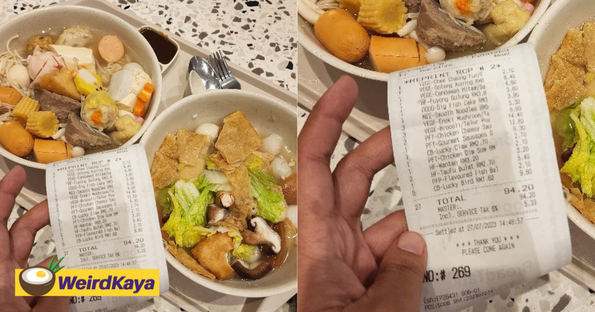 M'sian woman shocked after paying rm94 for 2 bowls of yong tau foo at pavilion kl | weirdkaya