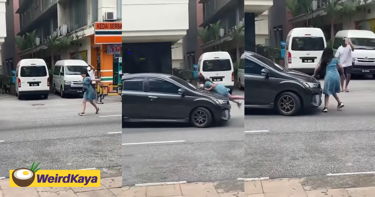 M'sian woman fakes getting hit by a car following argument with partner | weirdkaya