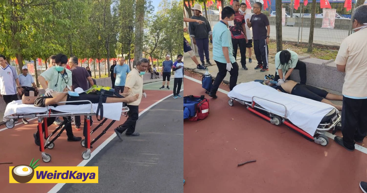 M'sian man collapses and dies of a heart attack while jogging at kajang stadium | weirdkaya
