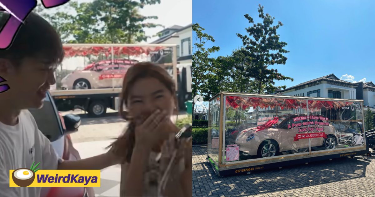 M'sian man gifts gf with electric car and even pays the rm100k down payment for her | weirdkaya