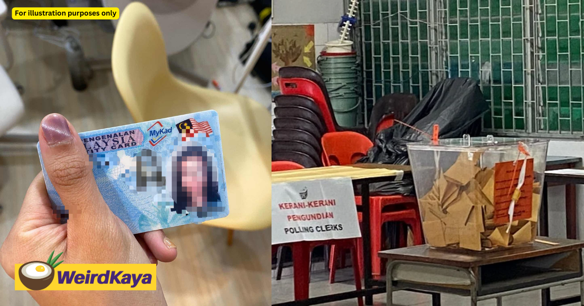 Penang woman accidentally drops ic into ballot box while voting | weirdkaya