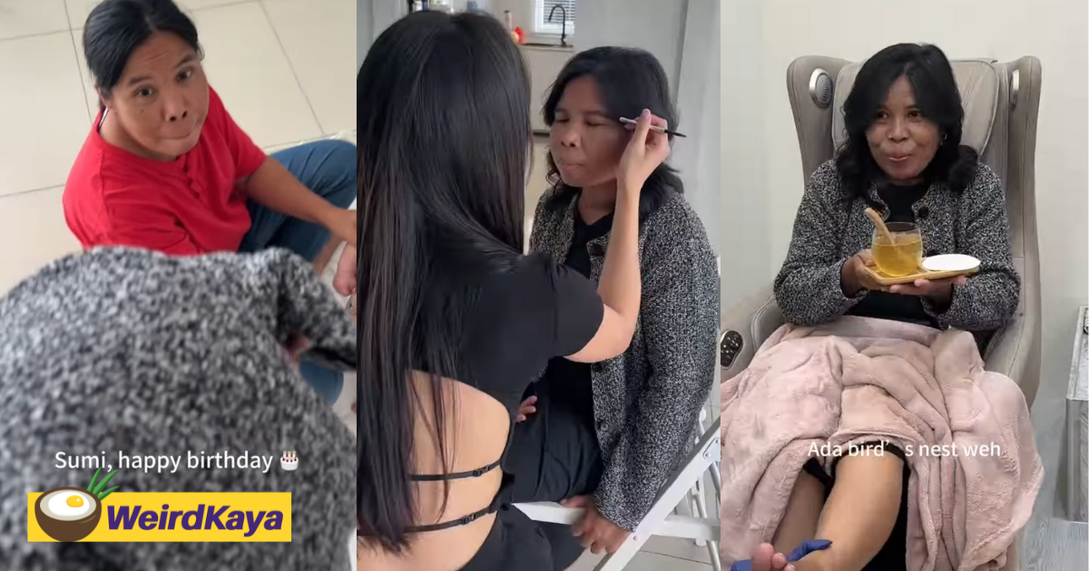 M'sian influencer treats domestic helper to hair spa, makeup & dinner as birthday surprise | weirdkaya