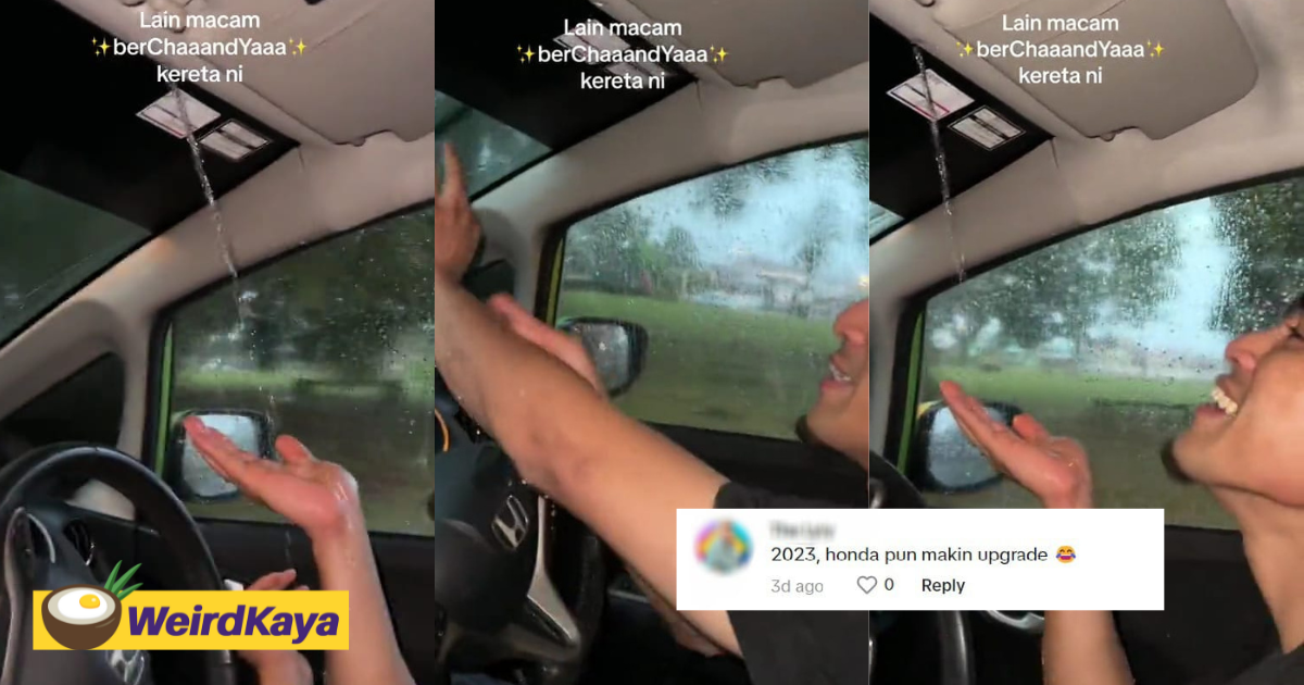 M'sians amused by this man’s honda which has ‘rainy’ feature | weirdkaya