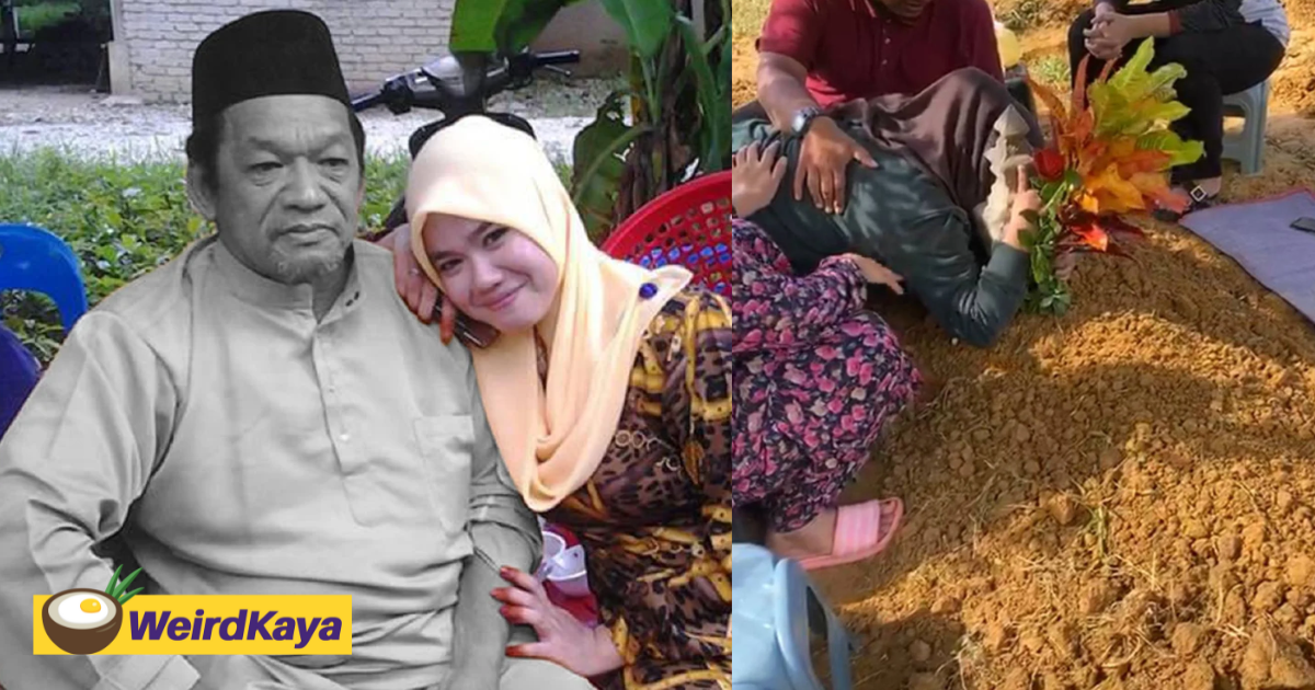 M'sian girl bids father goodbye by hugging his grave as she was unable to buy bus tickets to attend his burial | weirdkaya