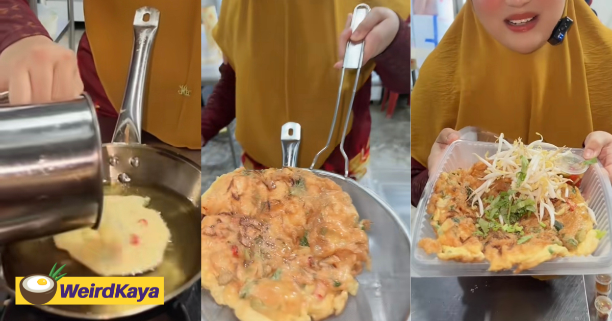 M'sian woman sells thai-styled omelette for rm13, netizens say it's not worth it & too oily  | weirdkaya
