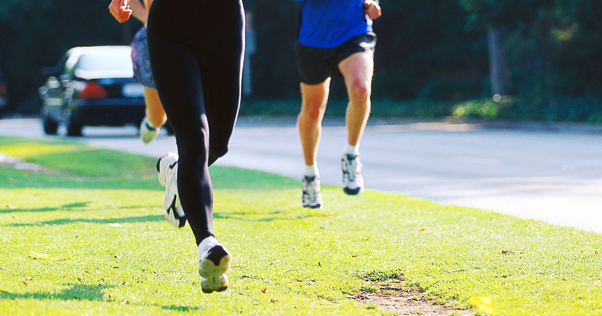 People jogging at the park