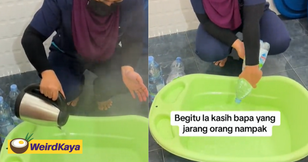 M'sian father buys mineral water for son's bathwater due to unclean water in terengganu | weirdkaya