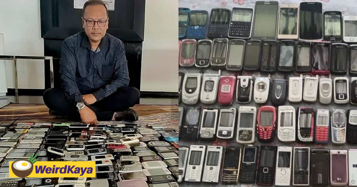 M'sian man spends over rm200k to collect 500 old phones, says he plans to keep it for his grandkids | weirdkaya