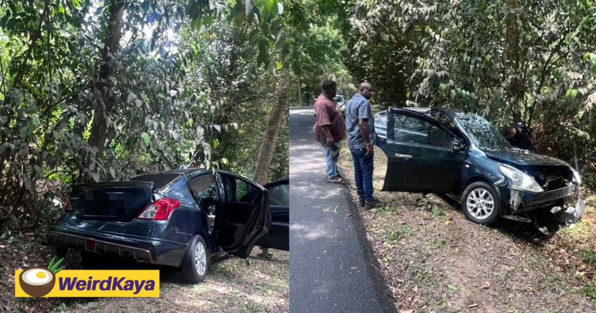 75yo m'sian man killed after crashing car into tree following suspected heart attack | weirdkaya