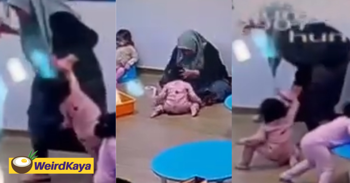 Babysitter in cheras caught abusing child on cctv, detained by police for investigation | weirdkaya