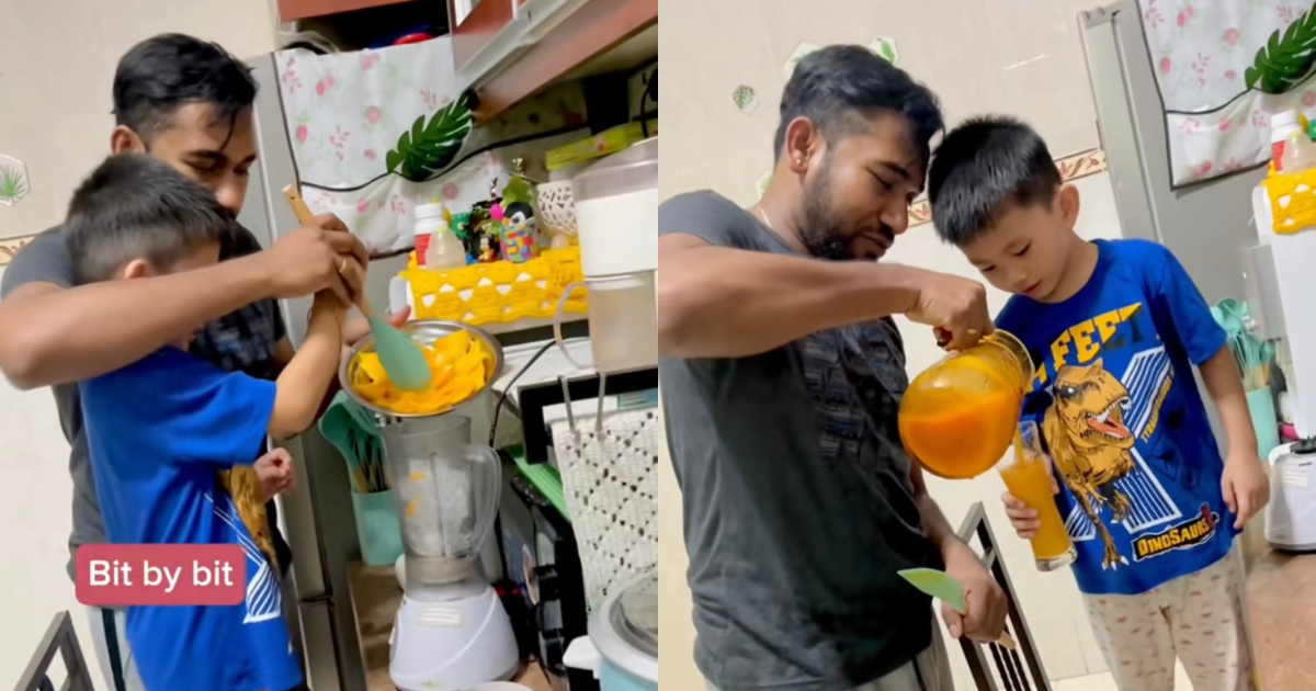 Kai kai, chinese boy who is fluent in speaking tamil with his neighbour