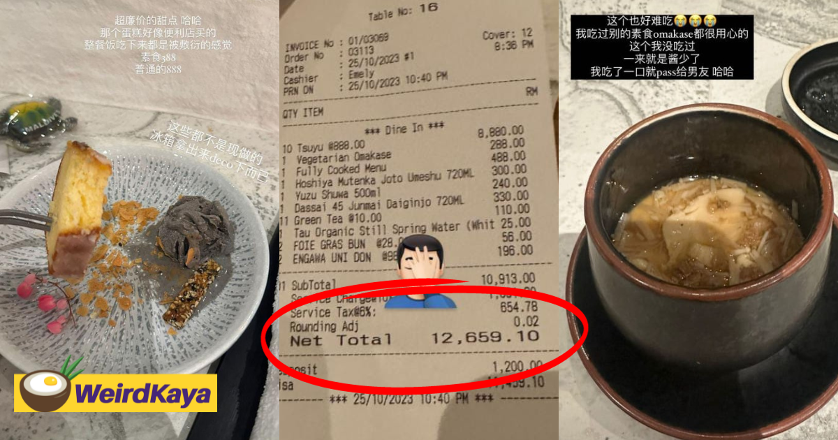 'disappointing! ' — m'sian influencer spends rm12k on omakase, says it ruined her birthday | weirdkaya