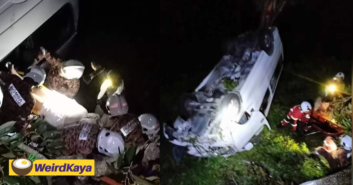 Sg woman killed after van falls into 6m-deep ravine in penang | weirdkaya
