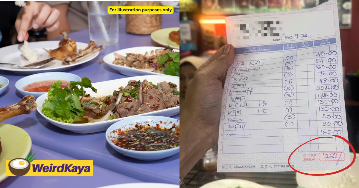 M'sian family shocked over being billed rm1,260 at jb food court | weirdkaya