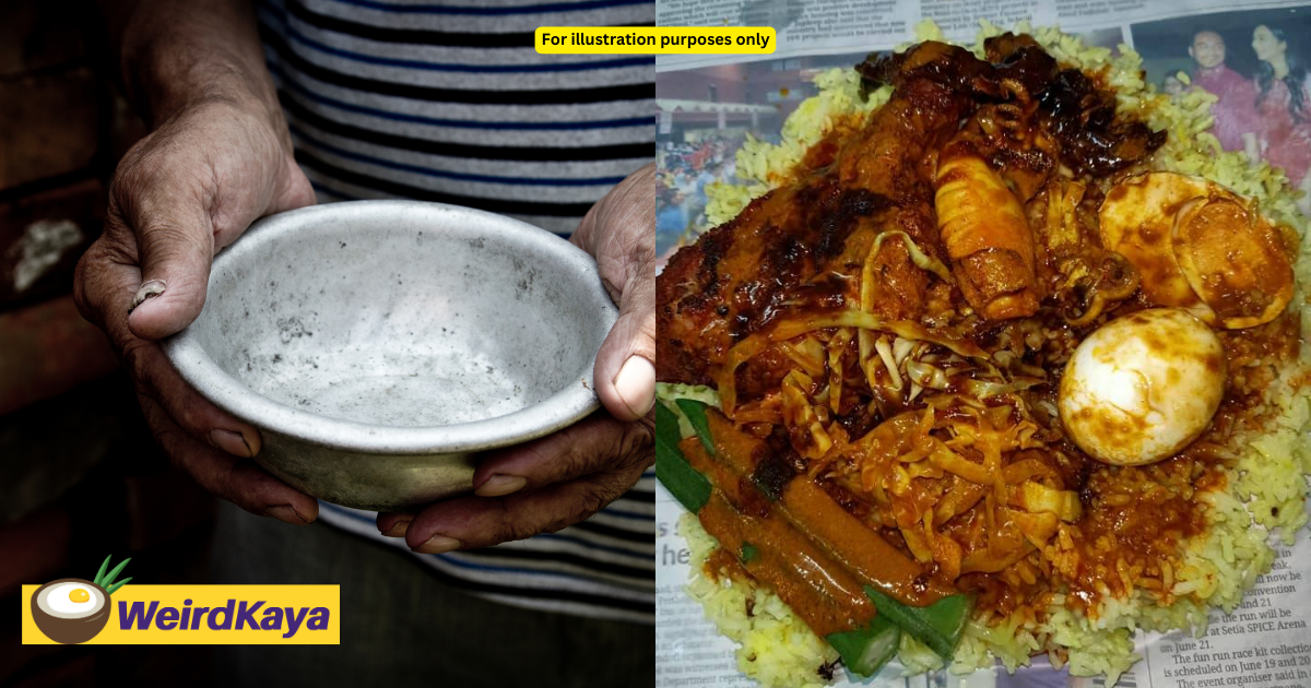 M'sian offers beggar a free meal, gets left with rm70 nasi kandar bill | weirdkaya