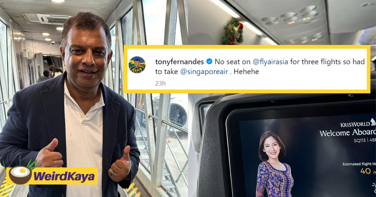 Tony fernandes books singapore airlines flight after failing to book a seat on airasia | weirdkaya
