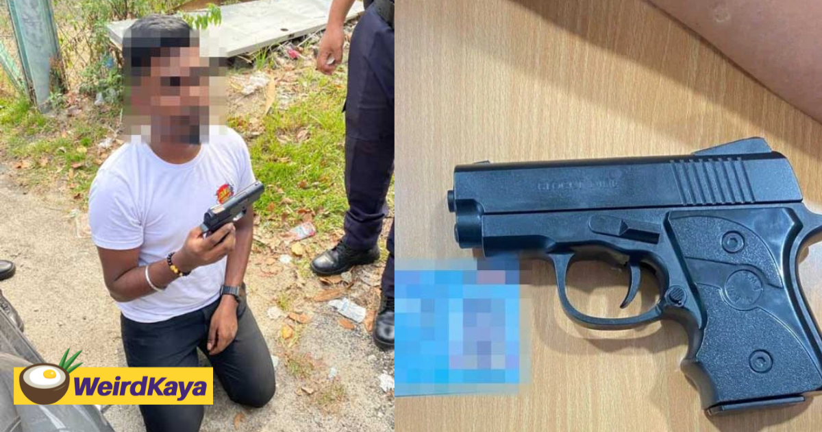 19yo m'sian goes around scaring people with a gun, turns out it was bought from toy store | weirdkaya