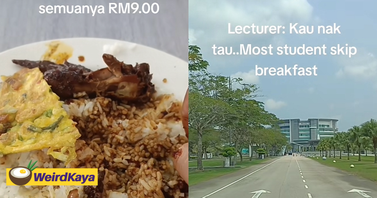 M'sian man shocked to find that students are paying rm9 for a plate of rice at his former uni | weirdkaya