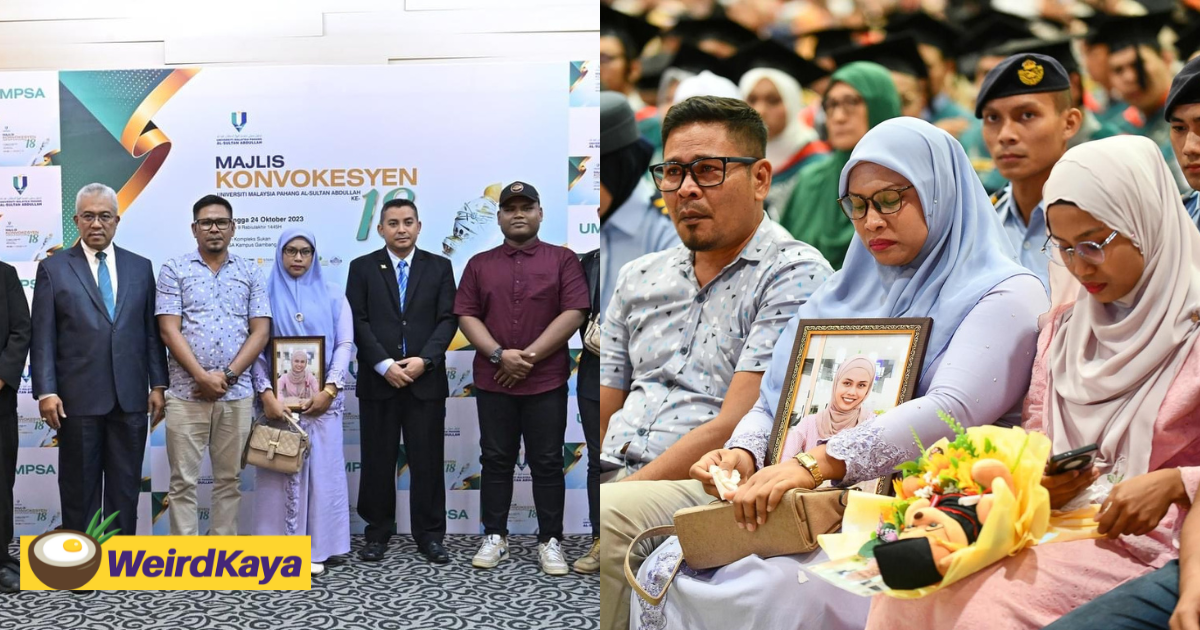 M'sian parents collect degree on behalf of their daughter who was killed in an accident 3 weeks ago | weirdkaya