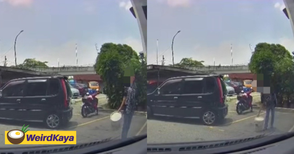 M'sian woman 'chopes' parking spot with a bucket at residential area, gets slammed for her selfishness  | weirdkaya