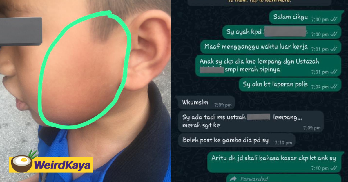 7yo m'sian student allegedly slapped by teacher for not being able to find letter inside schoolbag  | weirdkaya