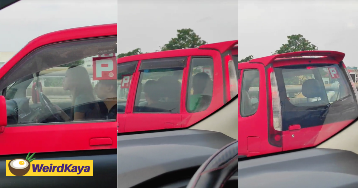 M'sians amused by new driver who placed 'p' stickers all over her car | weirdkaya