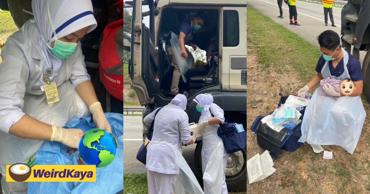 M'sian doctor & nurses praised for helping to deliver baby inside lorry along highway | weirdkaya