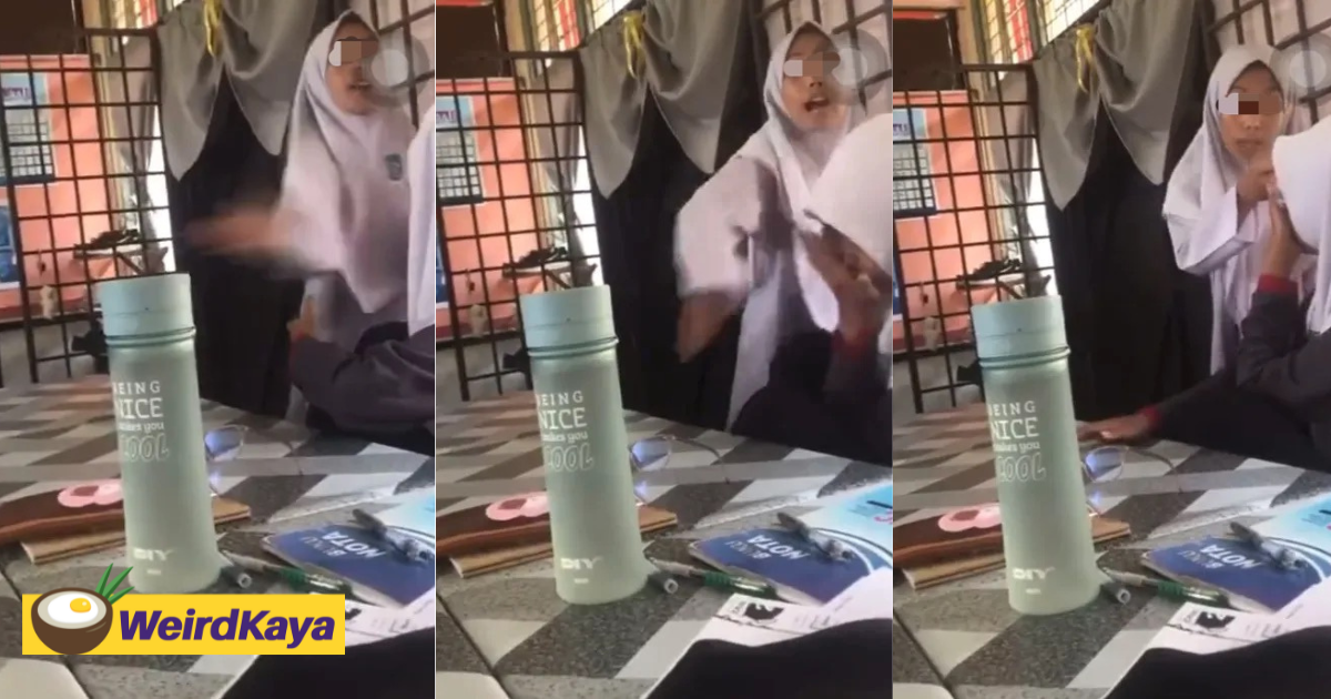 M'sian girl slaps classmate several times for allegedly sharing her photo without her permission | weirdkaya
