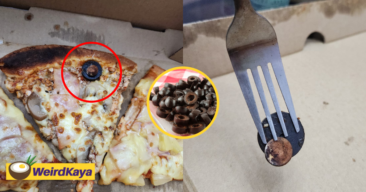 'my teeth nearly broke' — m'sian woman discovers magnet on pizza she mistook as an olive | weirdkaya
