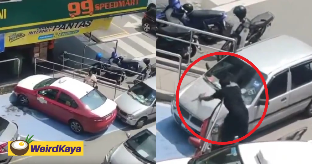 M'sian Taxi Driver Parks Illegally At OKU Spot & Vandalises OKU Car's Wiper, Sparking Outrage
