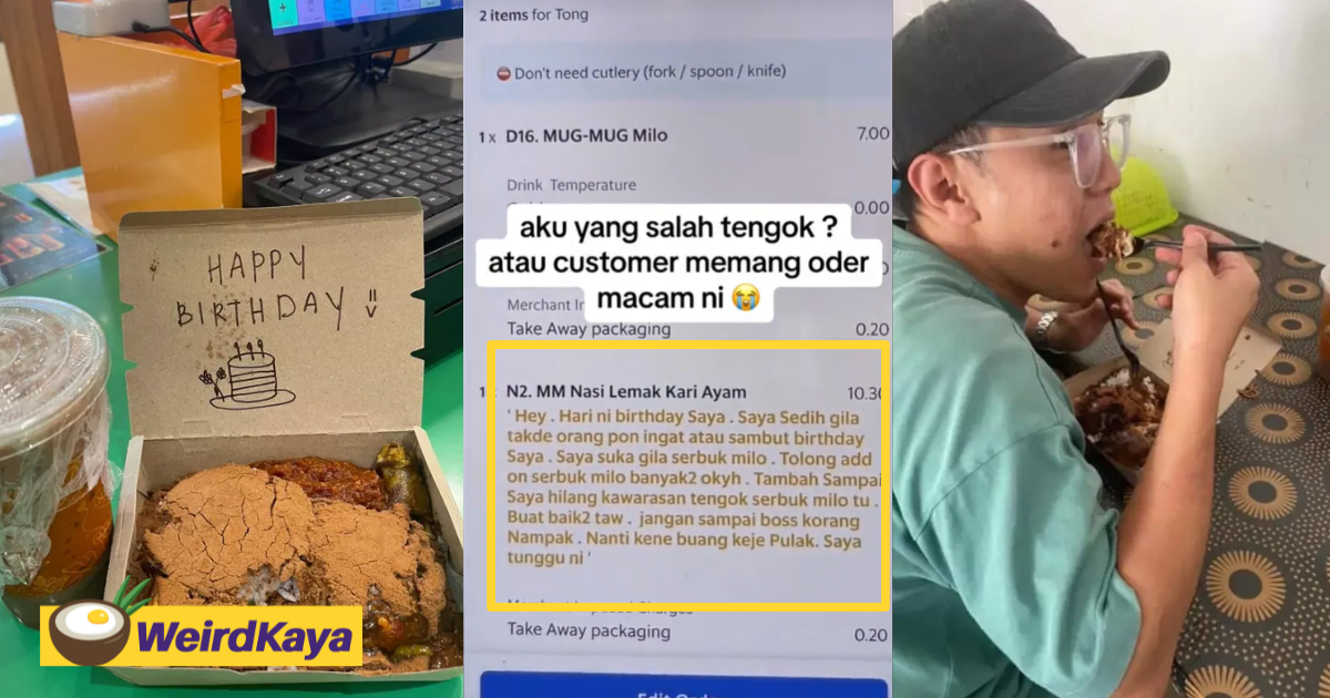 M'sian restaurant puts milo into nasi lemak as requested, customer says he loved it | weirdkaya
