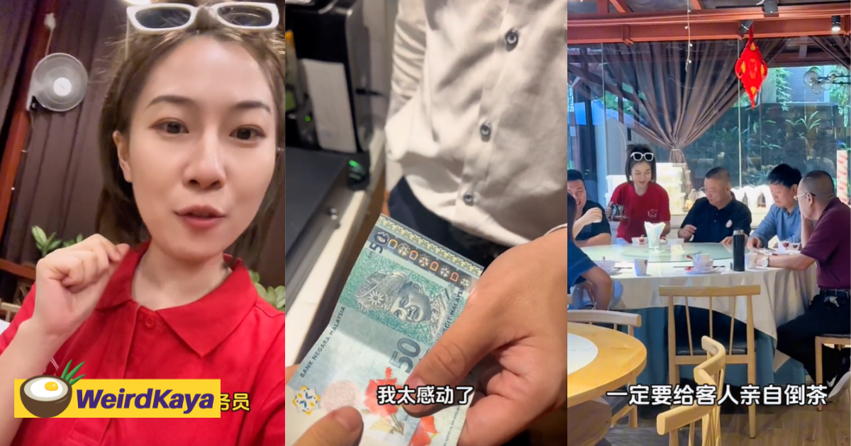 China woman works as waitress at kl restaurant for a day & earns rm100, says it's very tiring | weirdkaya
