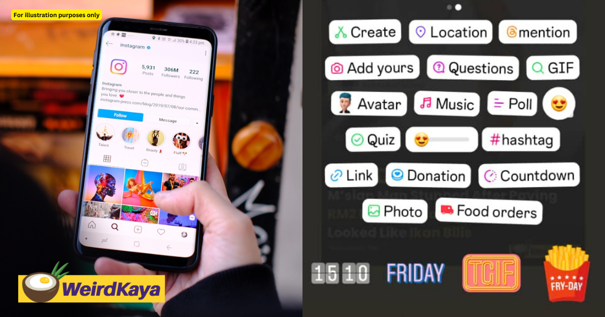 Instagram now introduces new features for story includes instant sticker maker, donation & food ordering box | weirdkaya