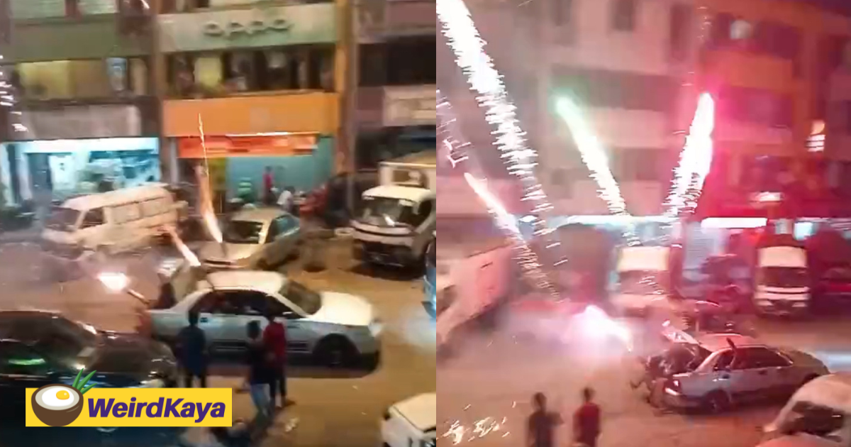 Foreign man arrested for letting off fireworks from the back of car in selayang  | weirdkaya