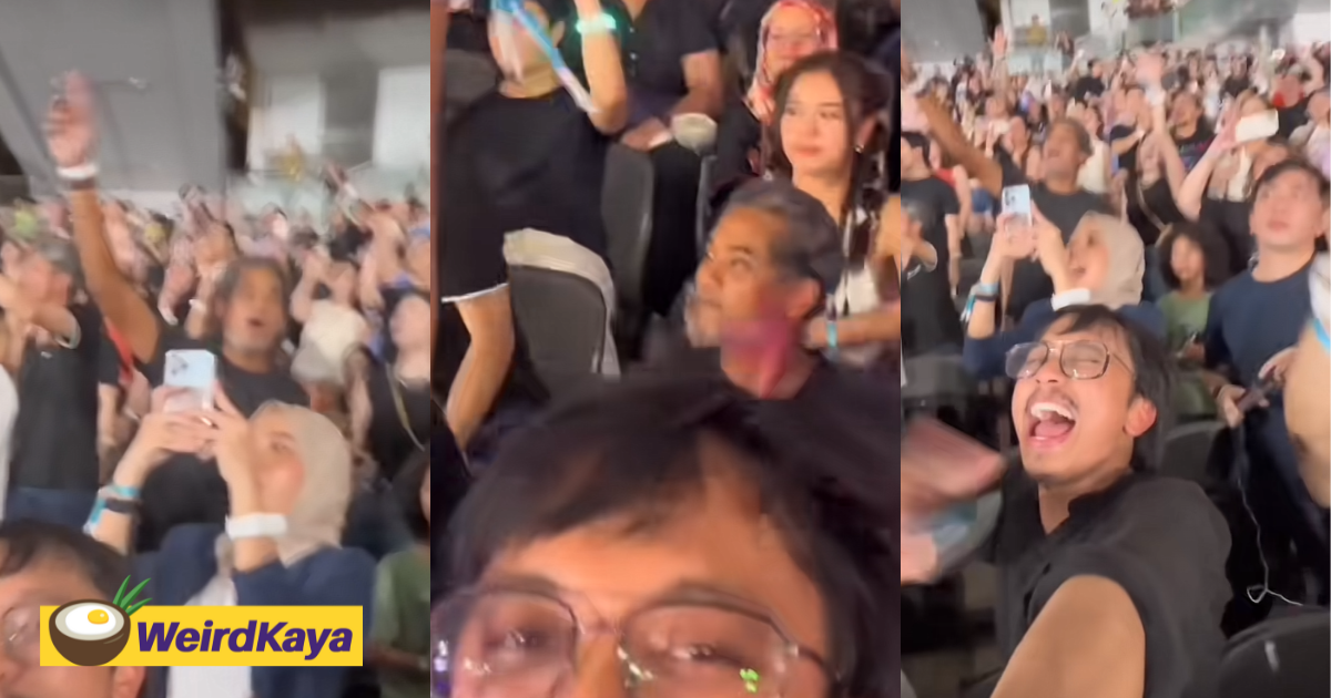 M'sian concertgoer spots kj right behind him, singing among fellow coldplay fans at concert | weirdkaya